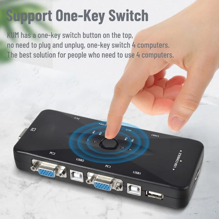VGA USB KVM Switch - Two or Four Computers