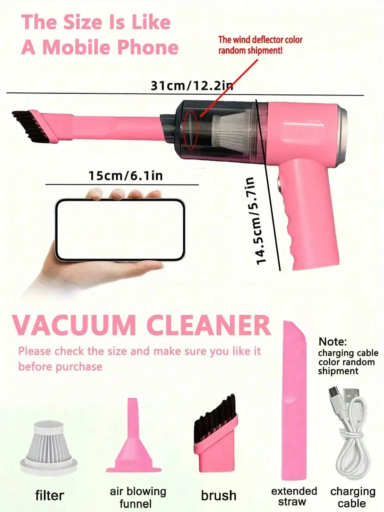 Cordless Handheld Vacuum Cleaner for Car, Home and Pet Hair