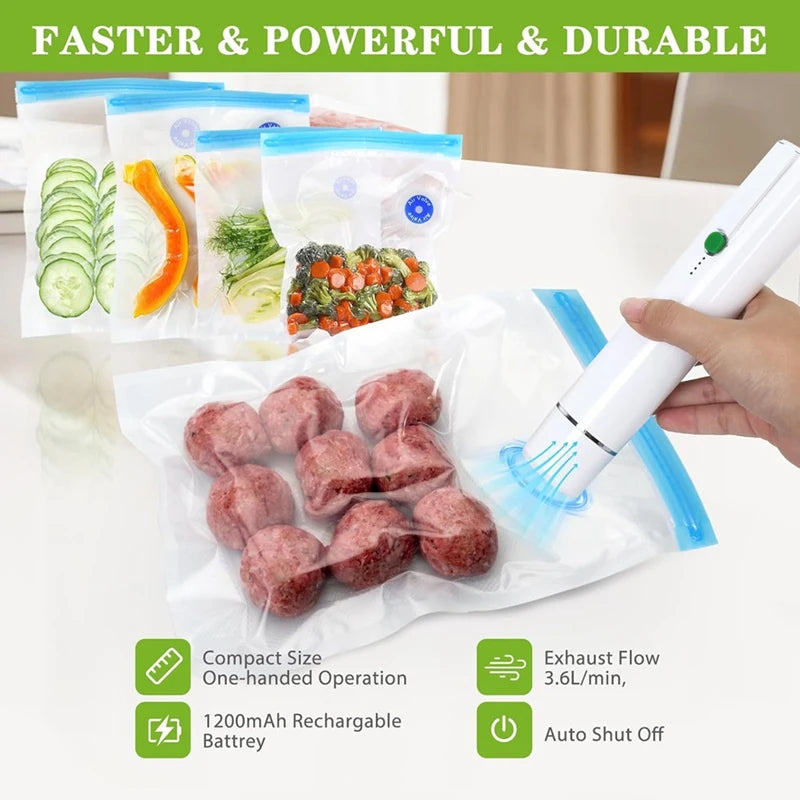 Appareil sans fil de mise sous vide des aliments A19F avec 10 sacs