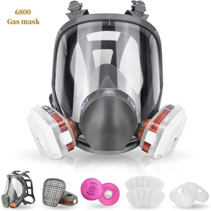 SJL 27 In 1 6800 Industrial Painting Spraying Respirator Gas Mask 3 In 1 Suit Safety Work Filter Dust Full Face Mask Gas mask 