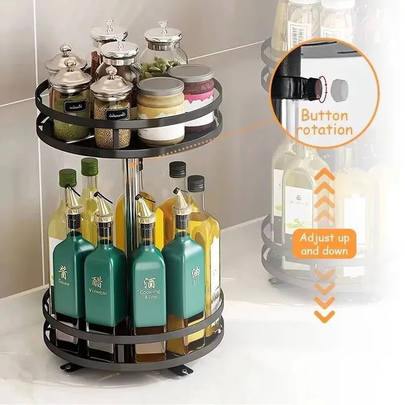 Portaspezie da cucina con piatto girevole a 360 gradi per riporre gli oggetti in modo efficiente e averli a portata di mano