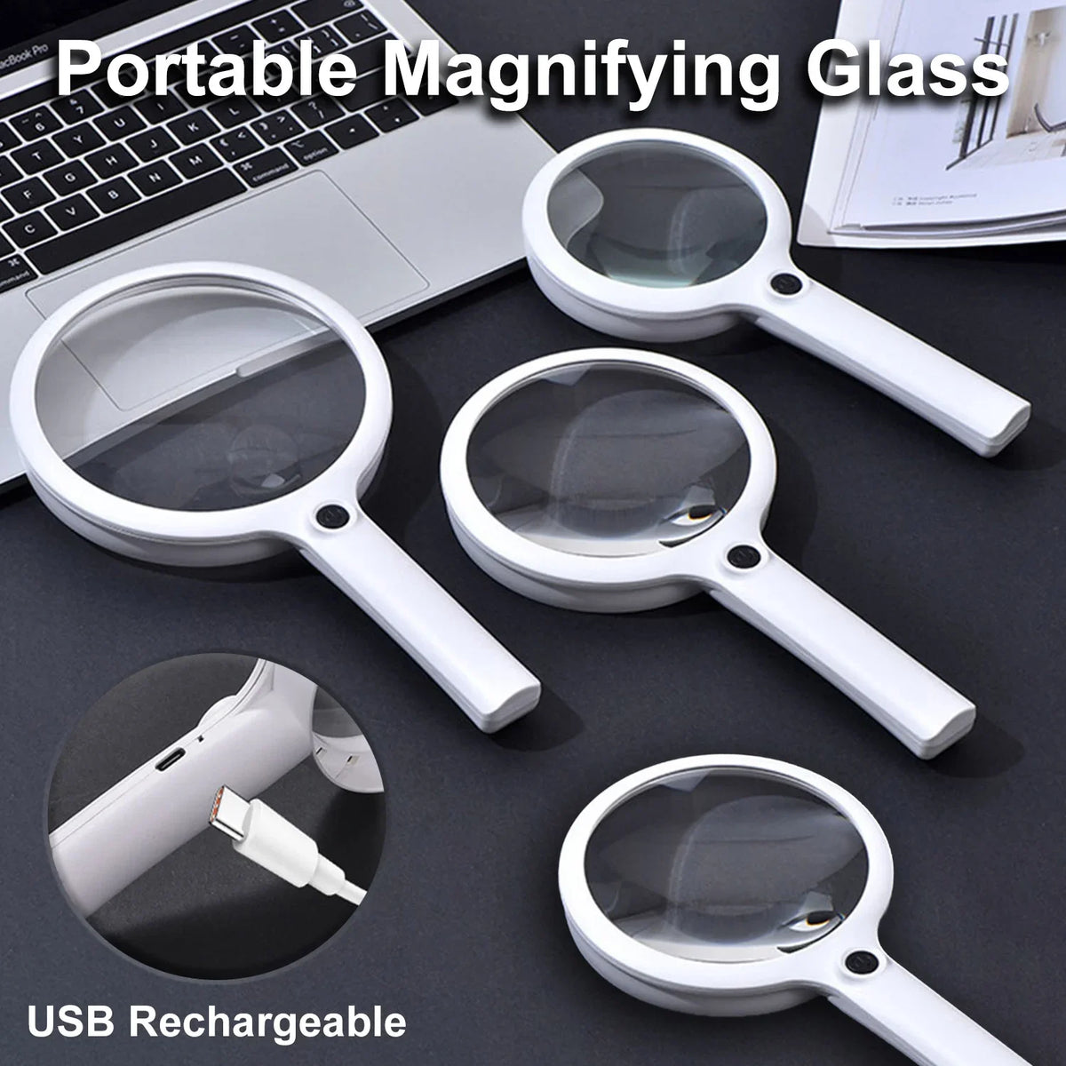 Rechargeable Illuminated Hand Magnifier
