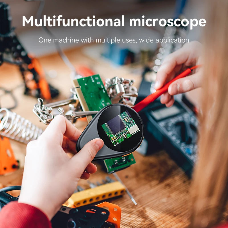 2.0inch 500X Digital Microscope 1080P Video Coin Microscopio with Magnifying Glass Wiht 8Leds for Electronics Repair Windows/Mac 