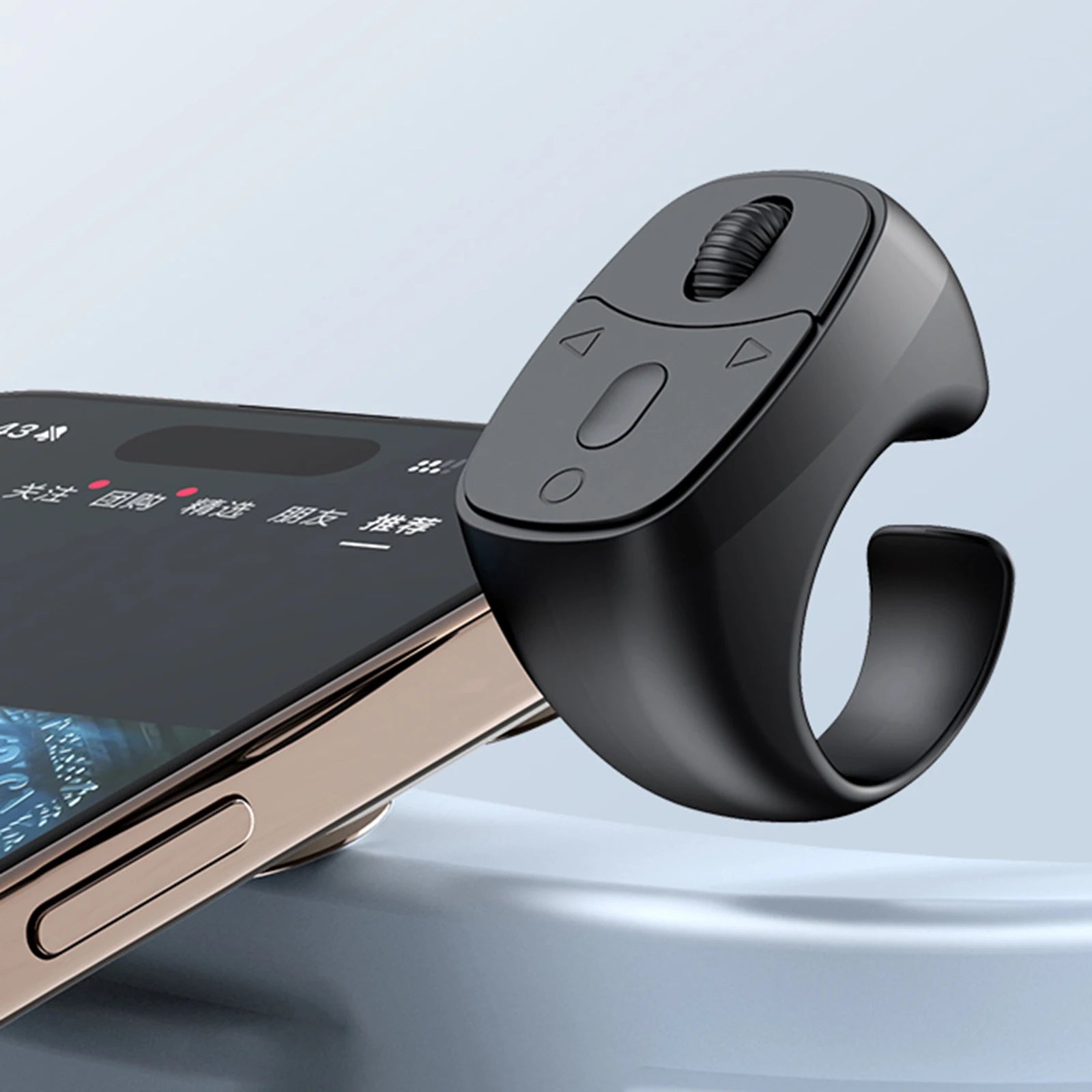 Télécommande bague Bluetooth 5.3 avec défilement et déclencheur d'appareil photo