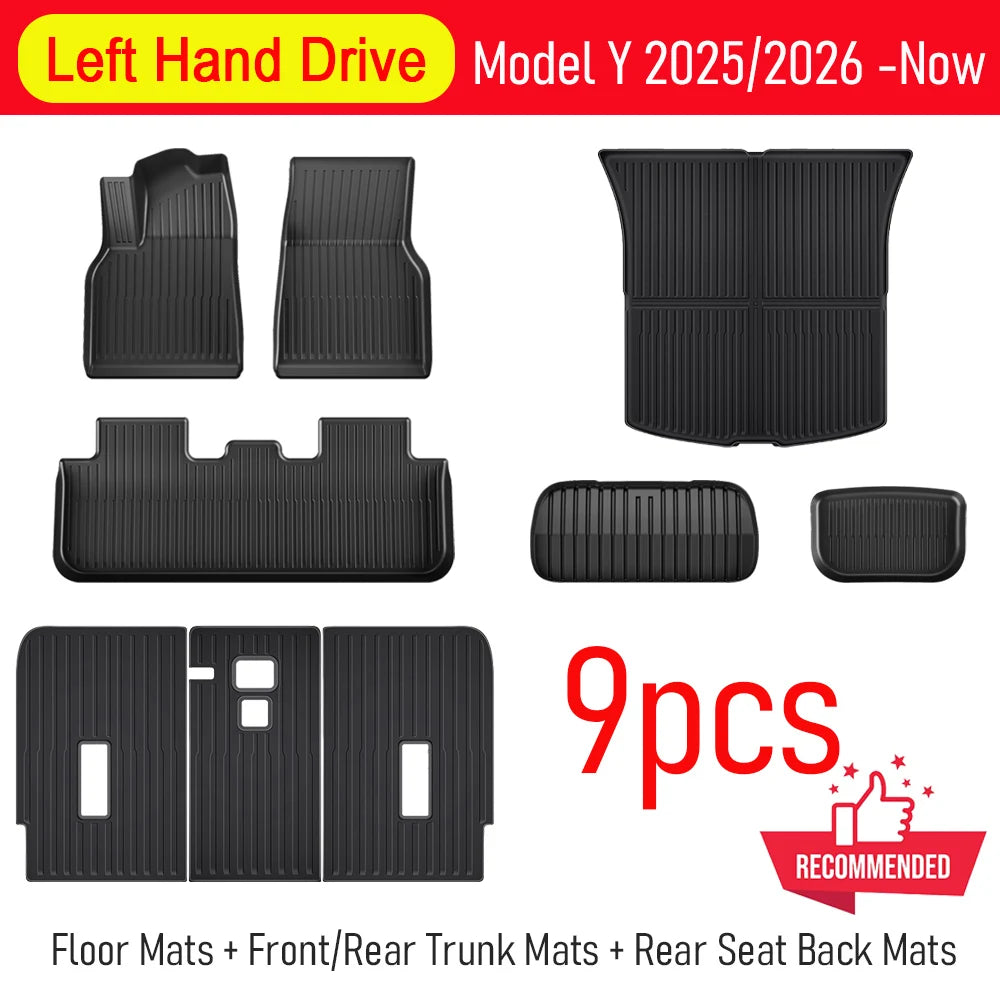 Tesla Model Y Juniper 2025-Now TPE Floor Mats and Cargo Liner