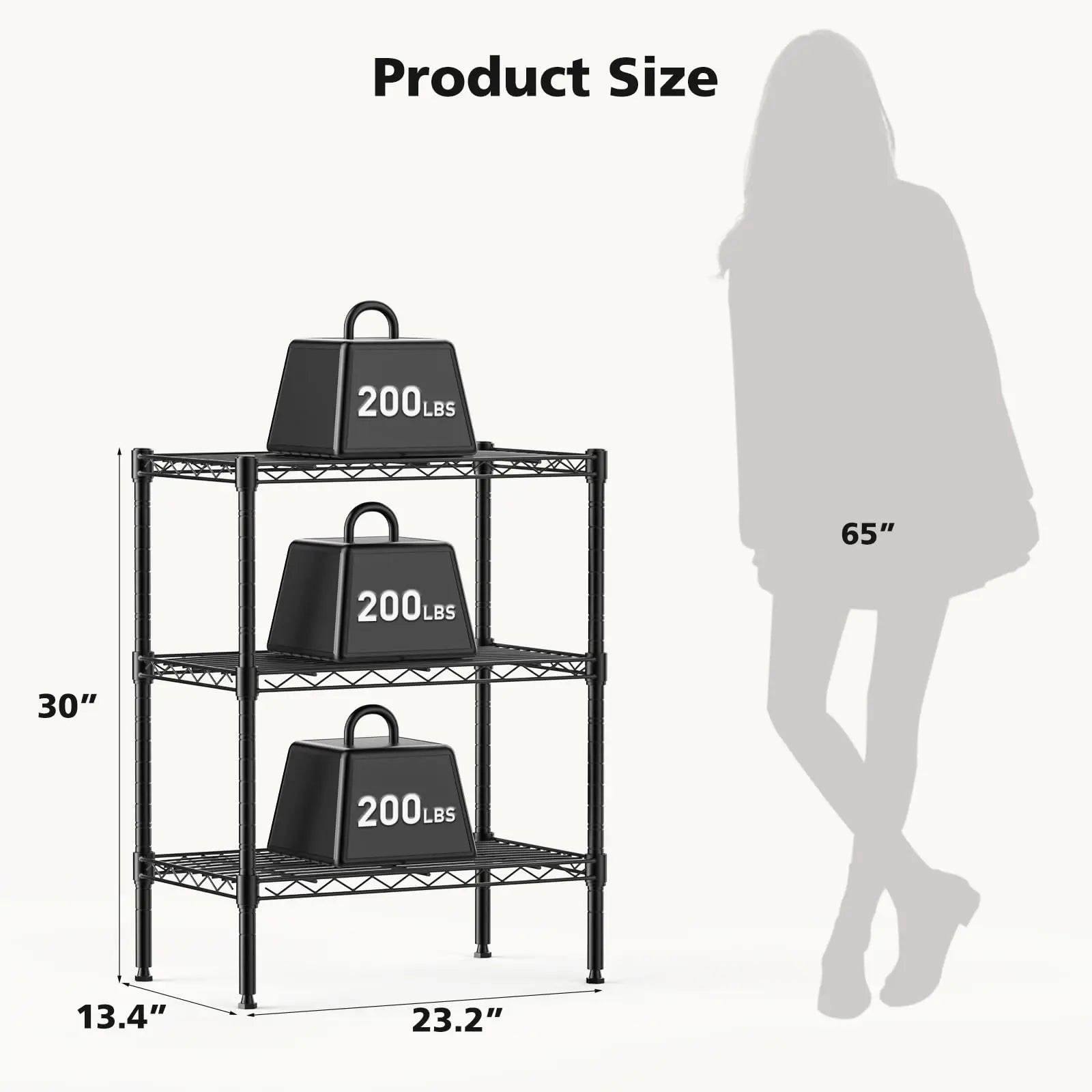 Adjustable Metal Wire Storage Shelves Heavy Duty 3-5 Tier Rack