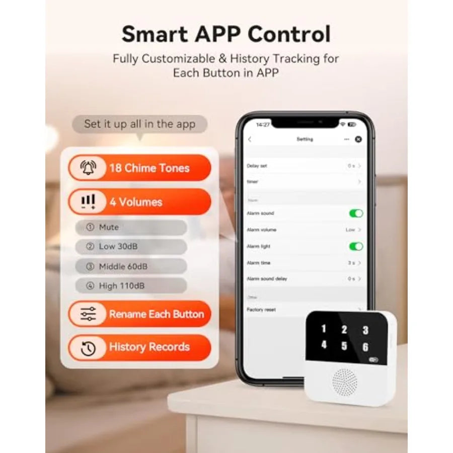 Wireless Caregiver Call Button System for Home and Nursing Care