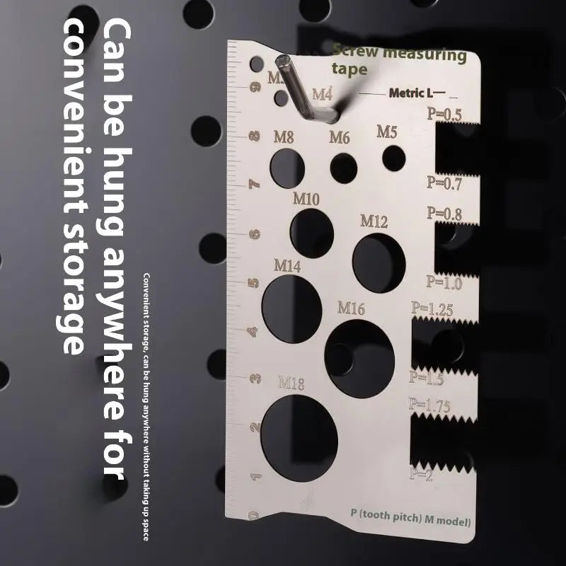 Screw Thread Pitch and Diameter Gauge