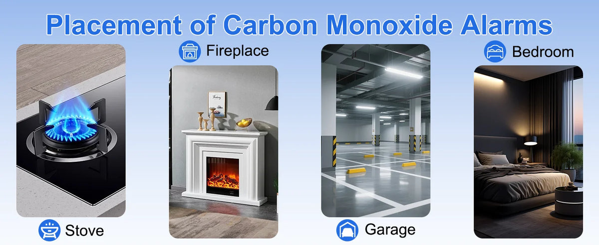 Carbon Monoxide Alarm Sensor with LCD Display, 85dB