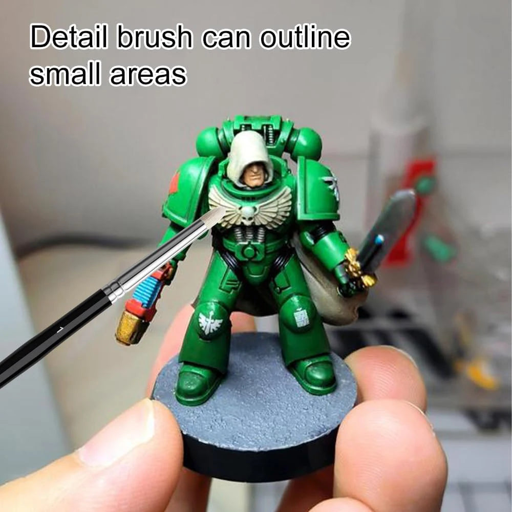 Miniature Painting Drybrush Set – 3 or 6 Brushes