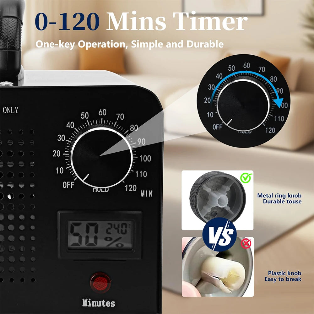 ozon generator 60000 mg/t med temperatur- og fugtighedsdisplay