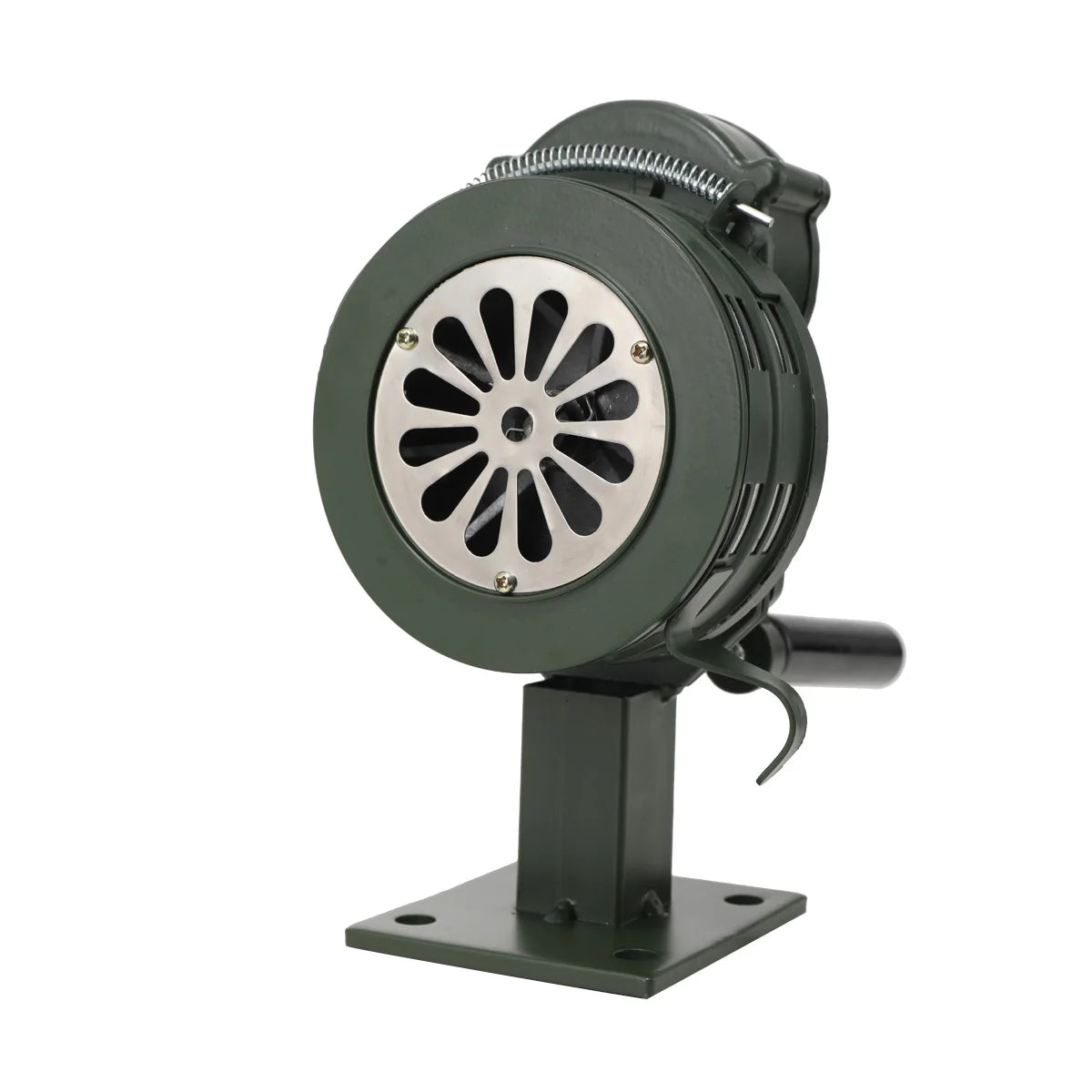 LK-100A Handhållen Siren Aluminiumlegering Manuell vevbar Siren Luftanfall Siren 110dB Högt Alarm för Nödsituation Skola Shopping Brand- och Luftsäkerhetslarm System