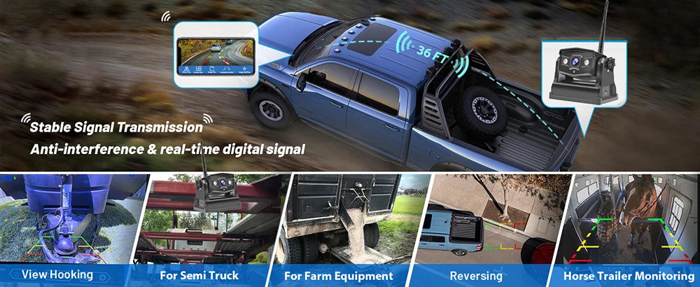5G WiFi Truck Backup Camera 720P Night Vision for RV Bus Trailer