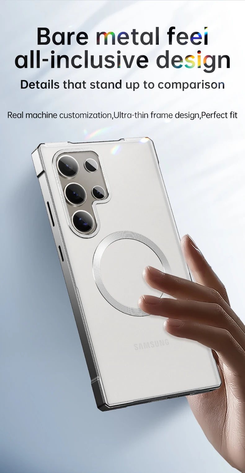 Aluminium Metall Magnetfodral för Samsung Galaxy S25 Ultra & S24 Ultra