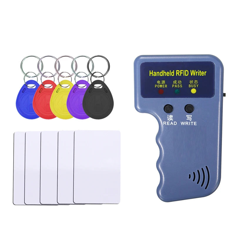 5YOA Handheld 125KHz EM4100 TK4100 RFID Copier Writer Duplicator Programmer Reader EM4305 T5577 Rewritable ID Keyfobs Tags 