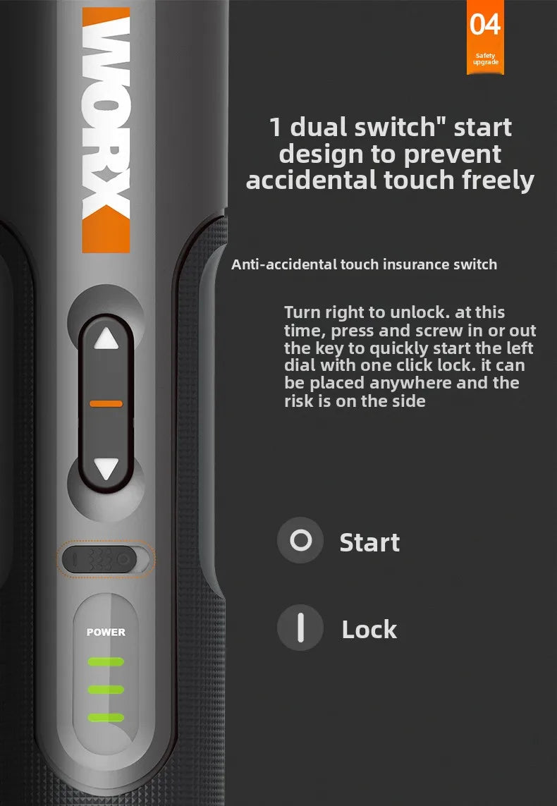 WORX 4V Electric Screwdrivers Set Automatic All-in-one Wireless Precision Screwdriver Household Hand Power Tools WX240 WX242 