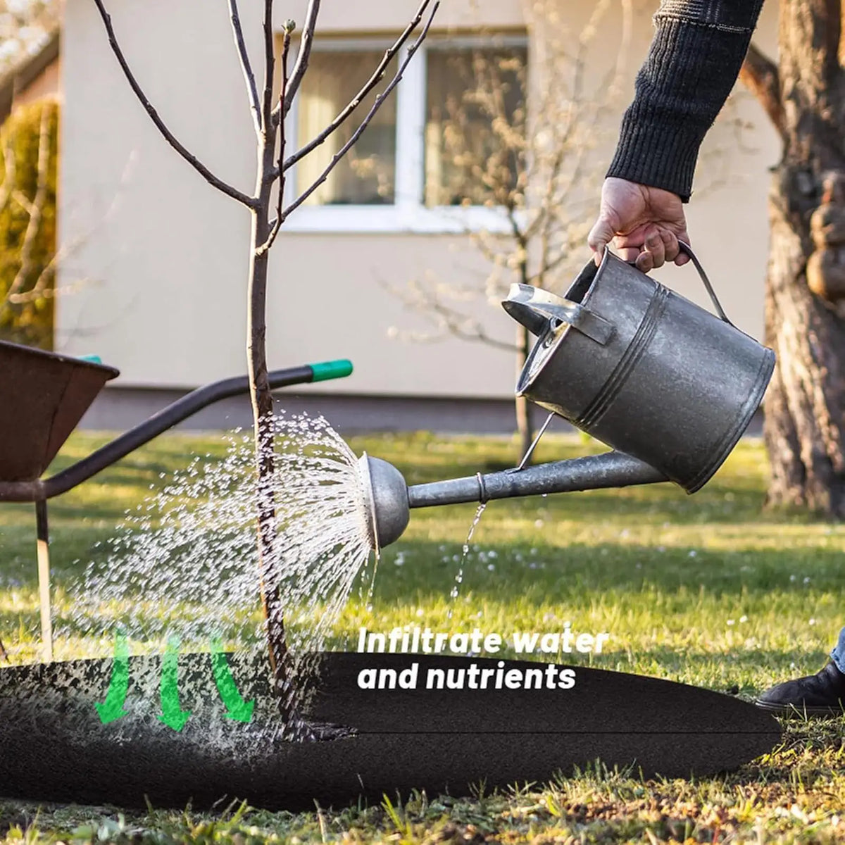 Non-woven boomstrokenmulchring — maatopties