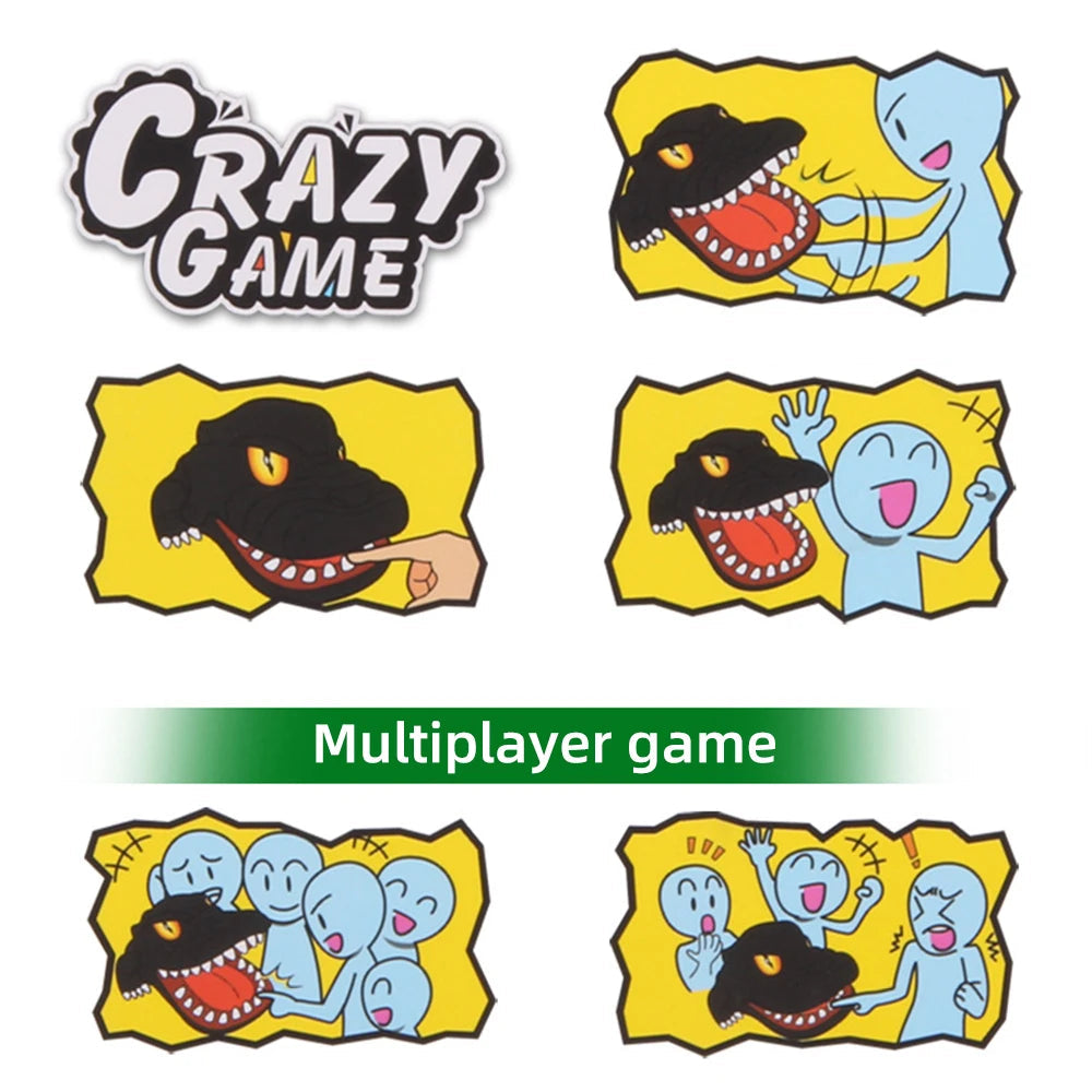 Crocodile Teeth Toys Children's Crocodile Bites Fingers Reaction Training Novelty Children's Lucky Game Trick Decompression Toy 