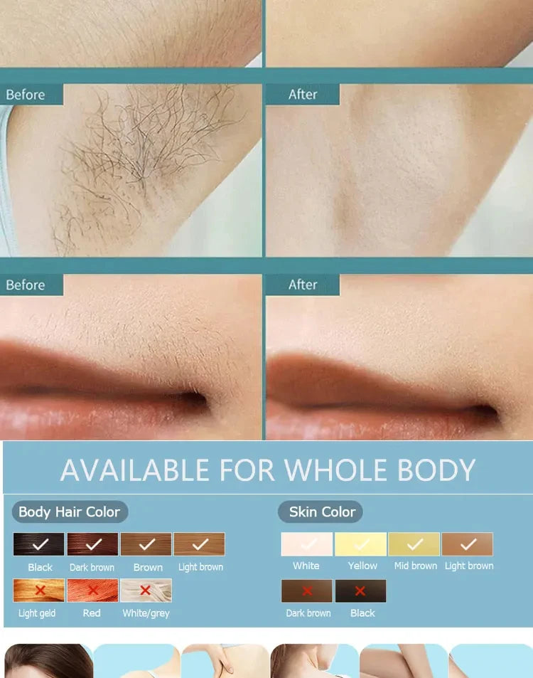 Body Bikini IPL 500,000 Flash Depilator Pulses Permanent Laser Epilator Painless For Women Hair Removal Home Use Devices 