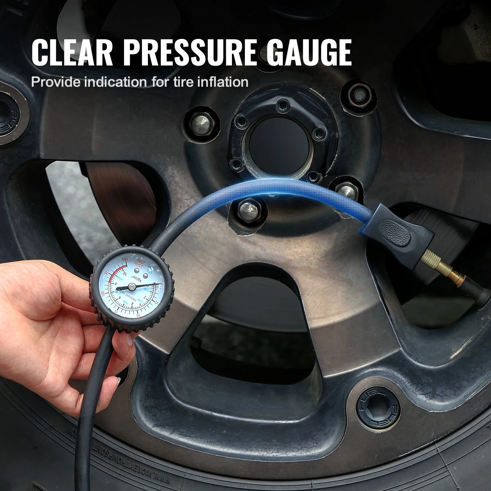 Compressor de Ar com Duplo Cilindro 150 PSI para Pneus de Carros e Caminhões