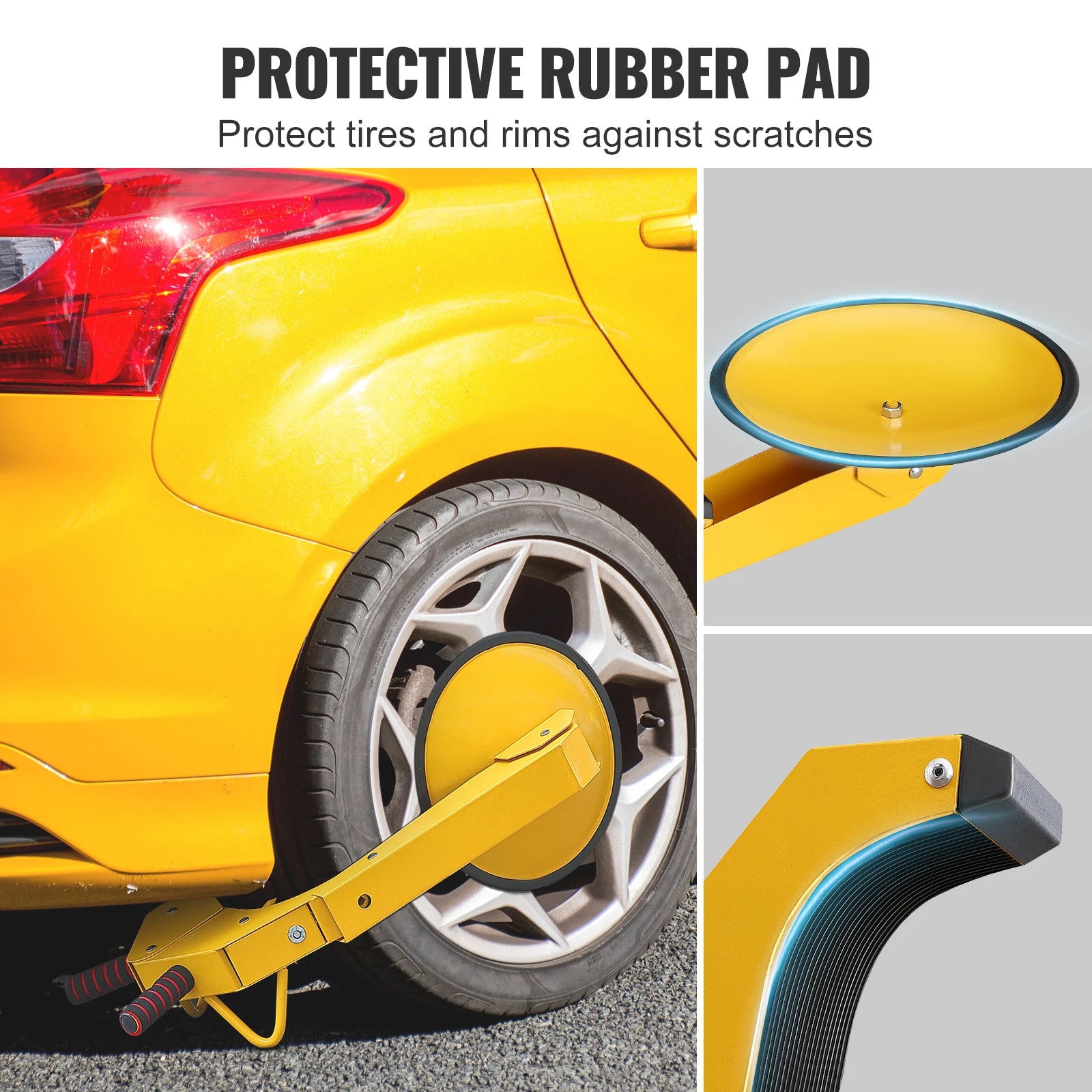 Adjustable Wheel Lock Clamp for Trailers and Cars
