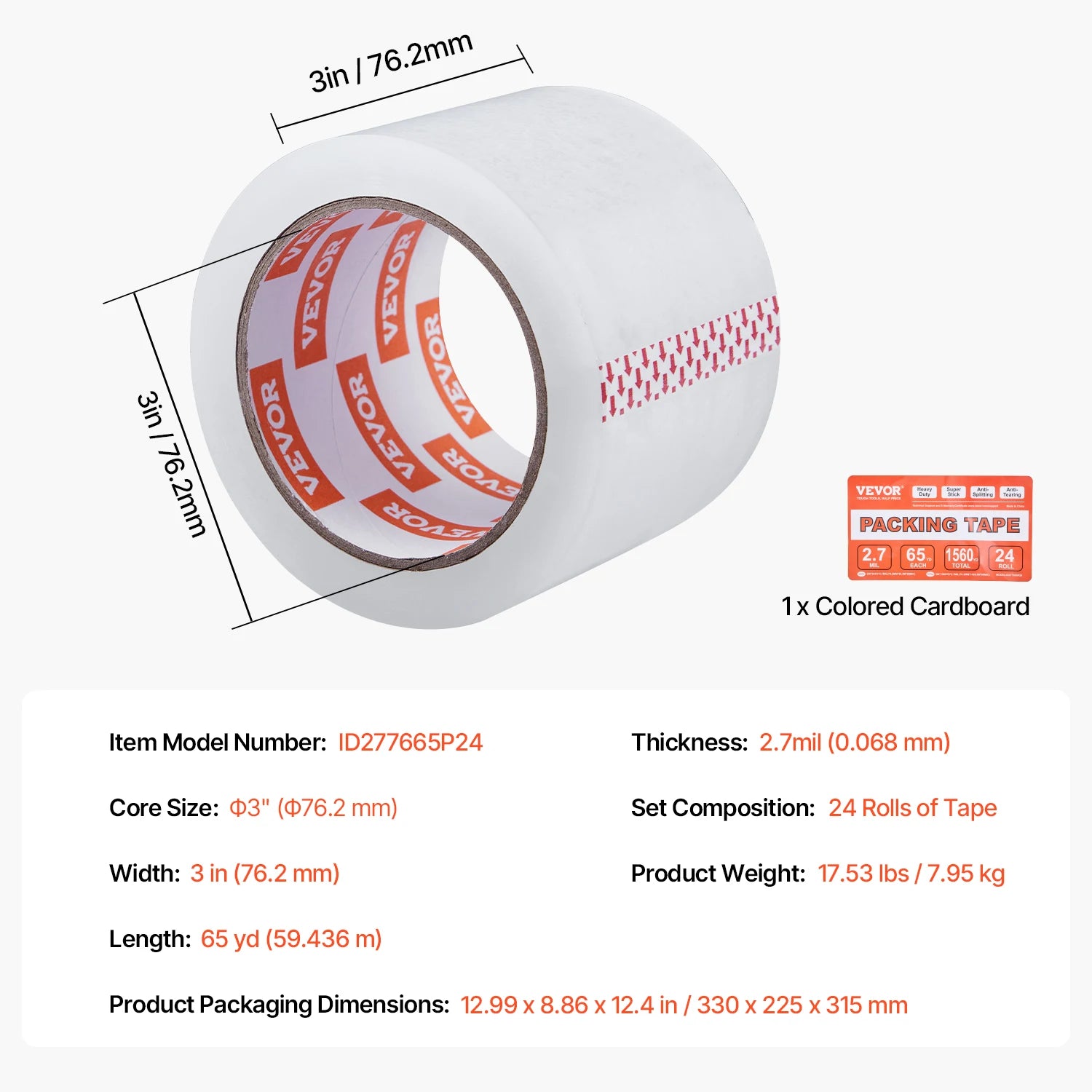Heavy Duty Clear Packing Tape 6 or 24 Rolls 70m Strong Adhesive