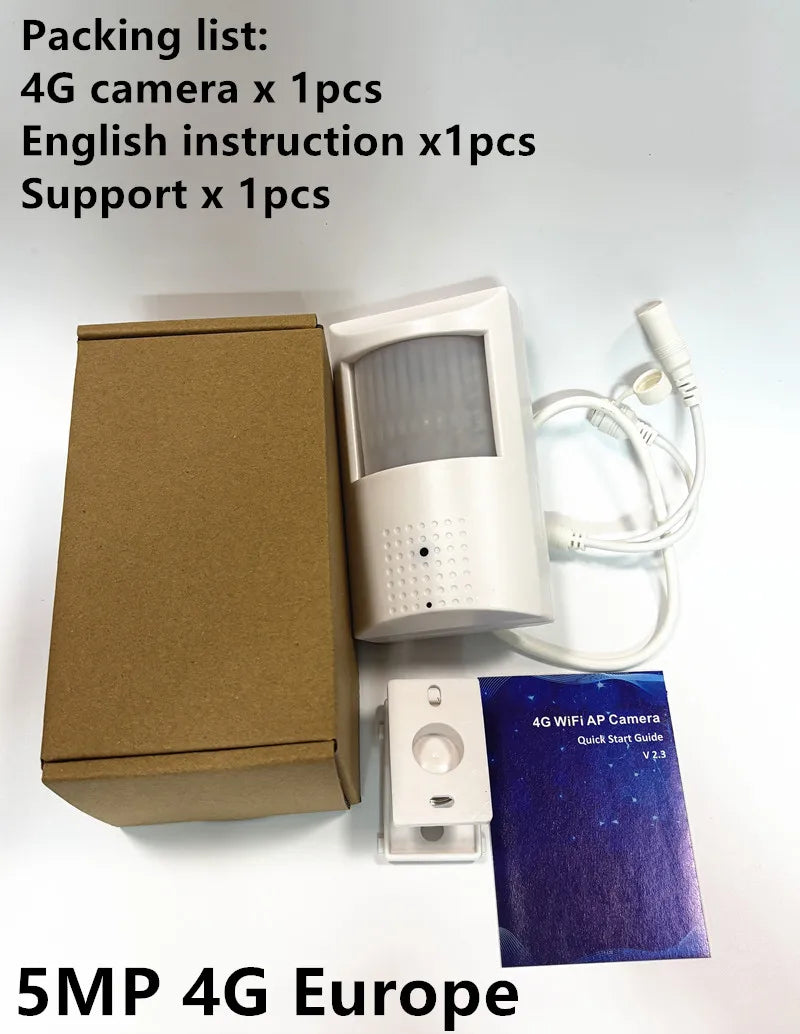 Mini 4G Security Camera 5MP with Motion Detection