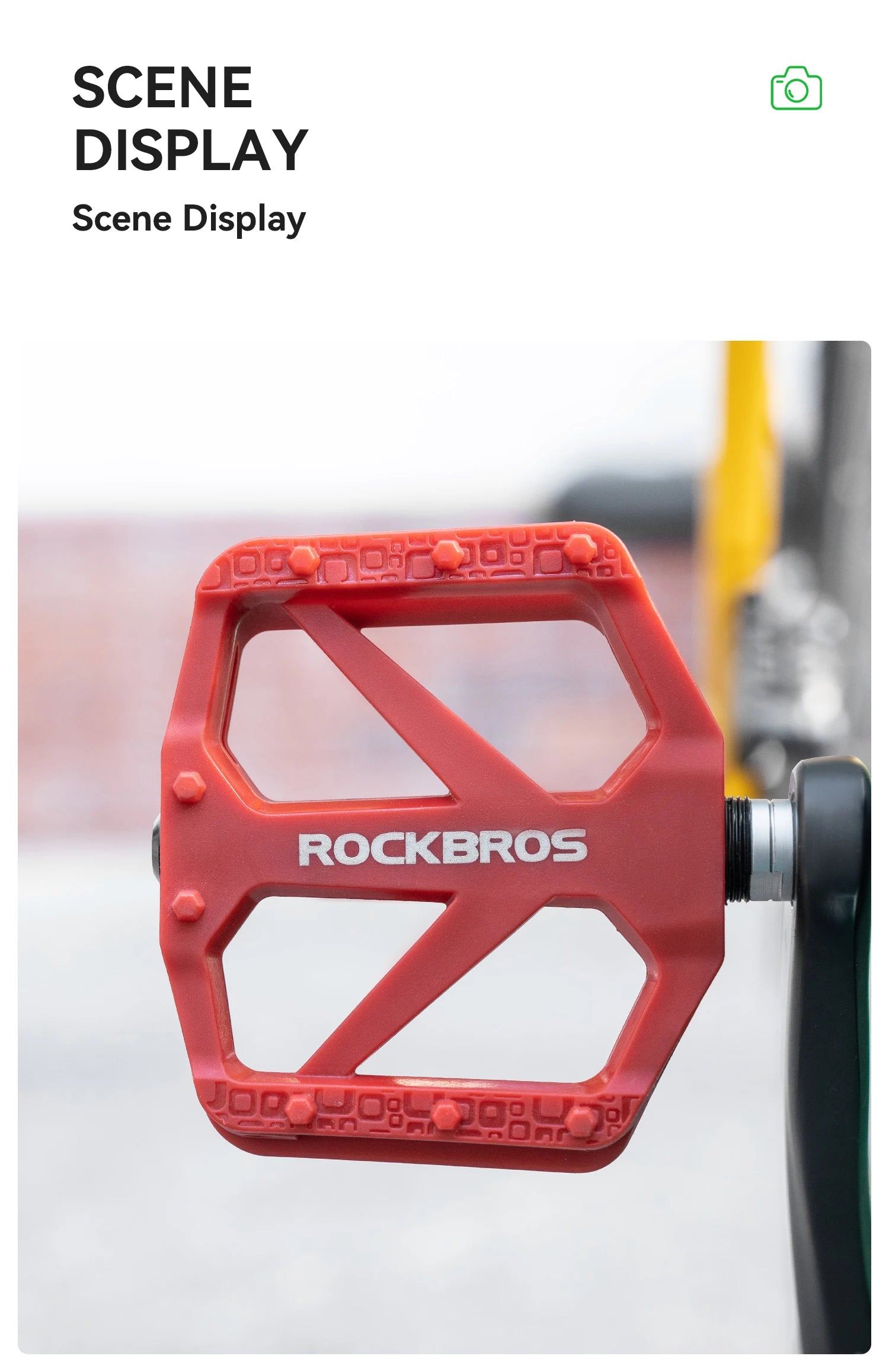 Πεντάλ Ποδηλάτου ROCKBROS με Ευρεία Πλατφόρμα, Αντιολισθητικό Ρουλεμάν για MTB & Δρόμο