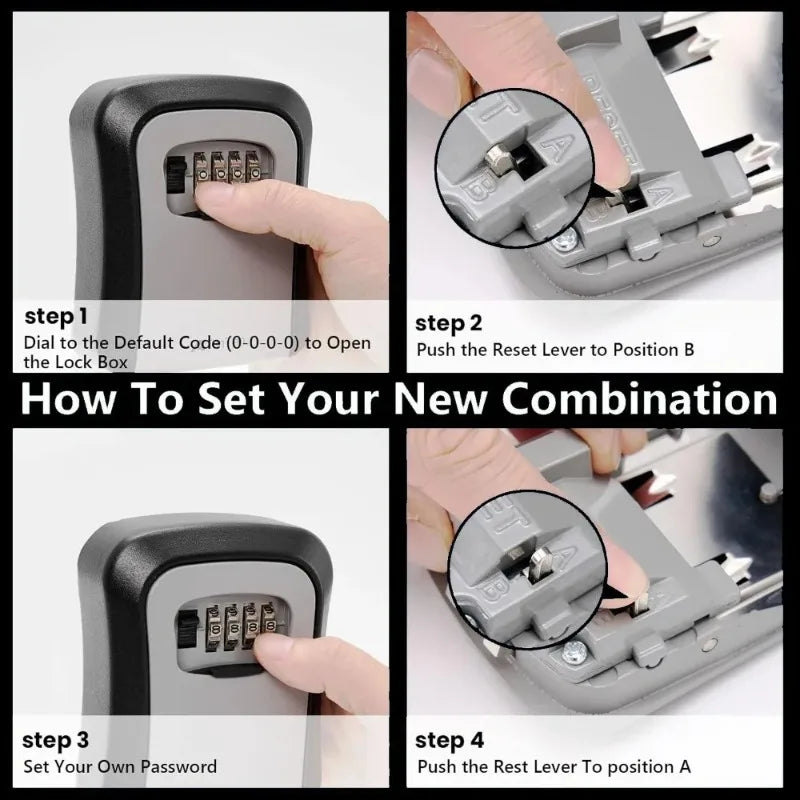 Wall-Mounted Combination Key Storage Box