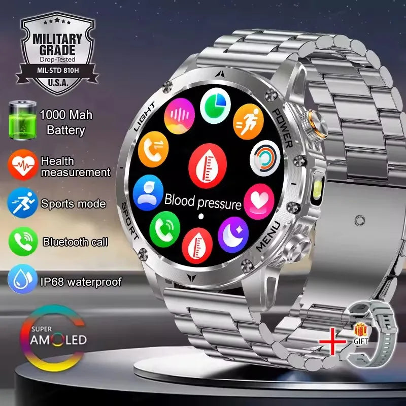 Bluetooth Bel Sports Smartwatch met LED Zaklamp