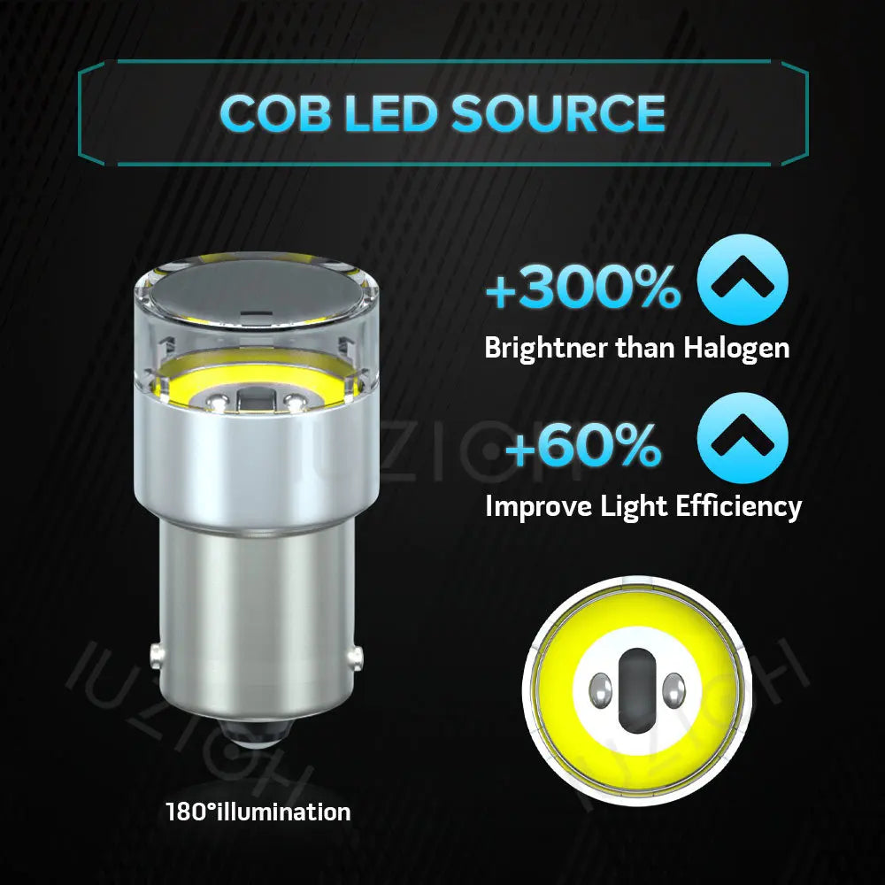 IUZIOH 2 bucăți, bec LED 12V 24V, automobil, 1156 BA15S 1157 BAY15D P21/5W, lampă de rezervă P21W S25 R5W semnal de parcare, lampă de întoarcere