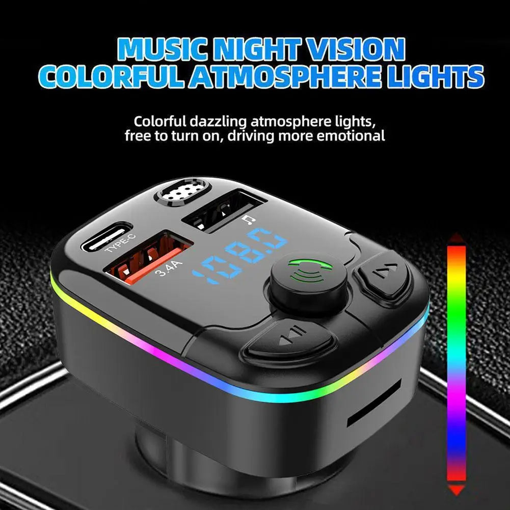 Auton Bluetooth-FM-lähetin kahdella USB-liitännällä