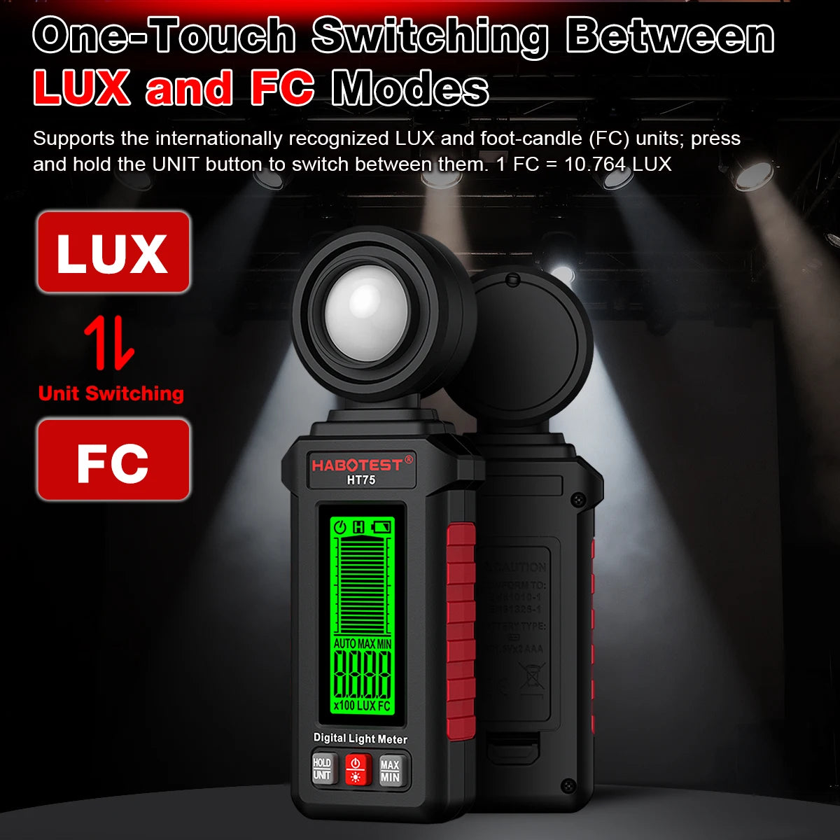 HT75 Handheld Digital Light Meter