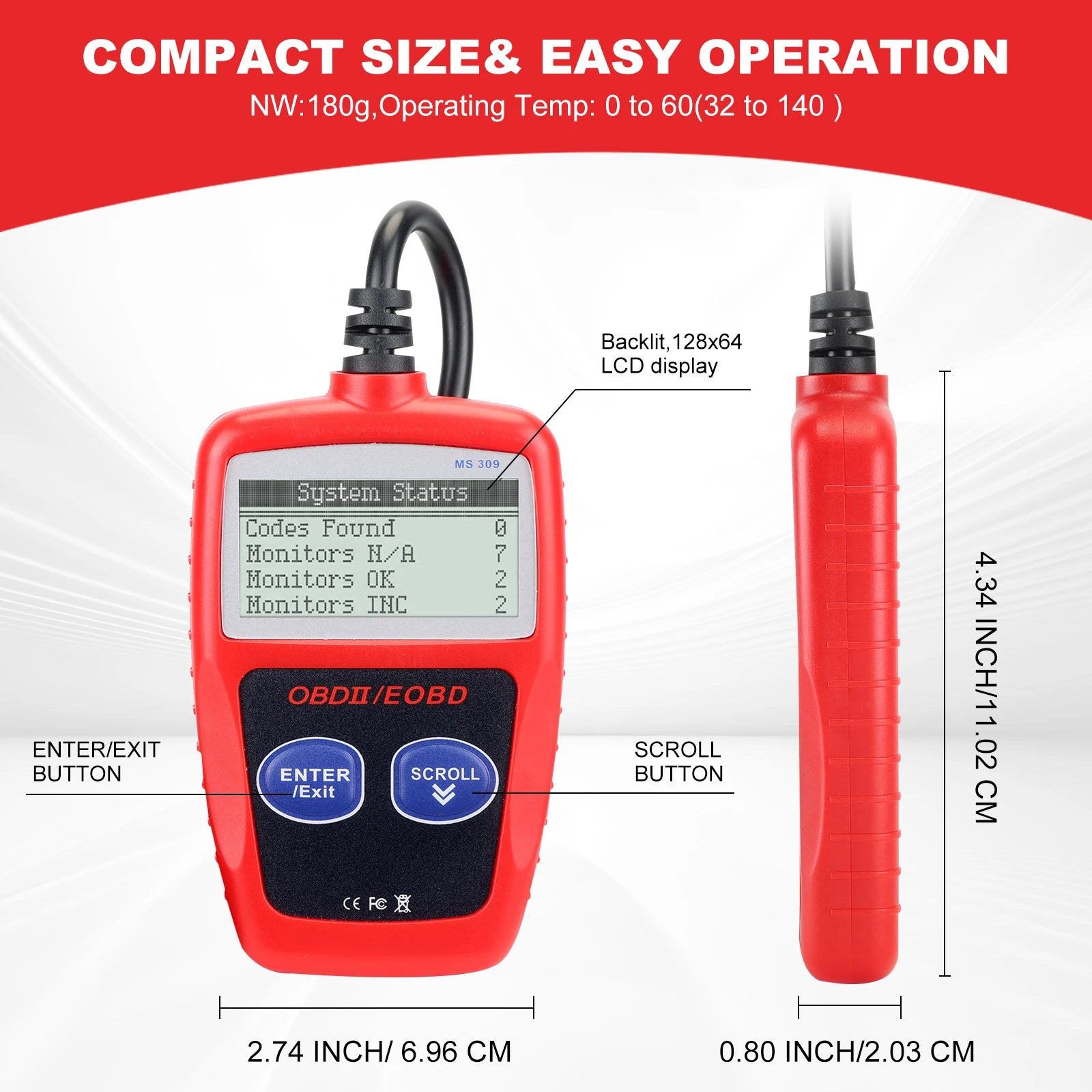OBD2 Diagnostic Scanner Code Reader