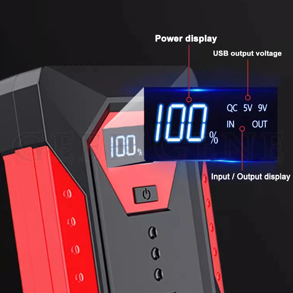 GKFLY 800A 1200A 2000A Car Jump Starter Big Power Bank Car Battery Booster 12V Car Starting Device for Petrol  6.0L Diesel 4.0L