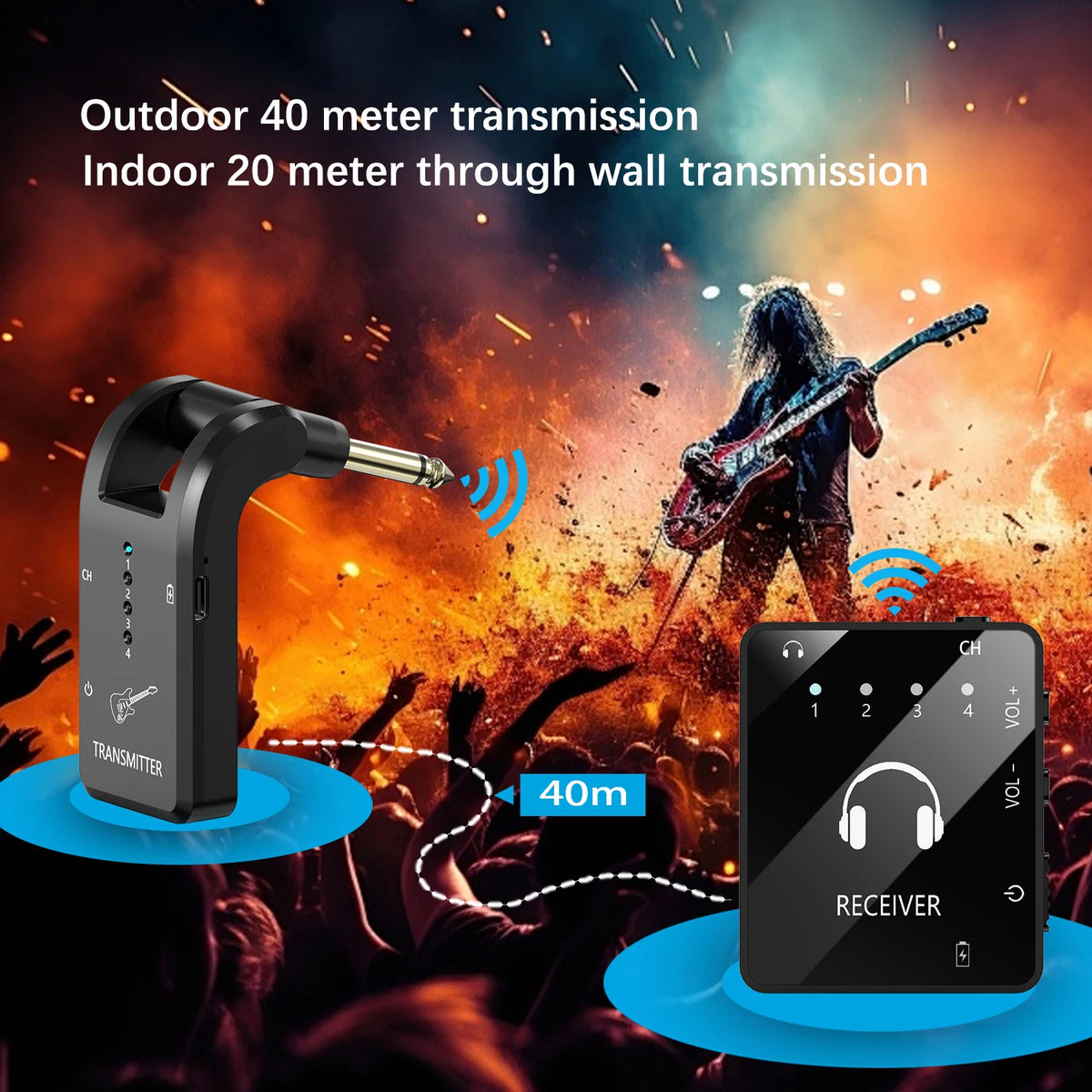 MB-9 trådlöst in-ear övervakningssystem