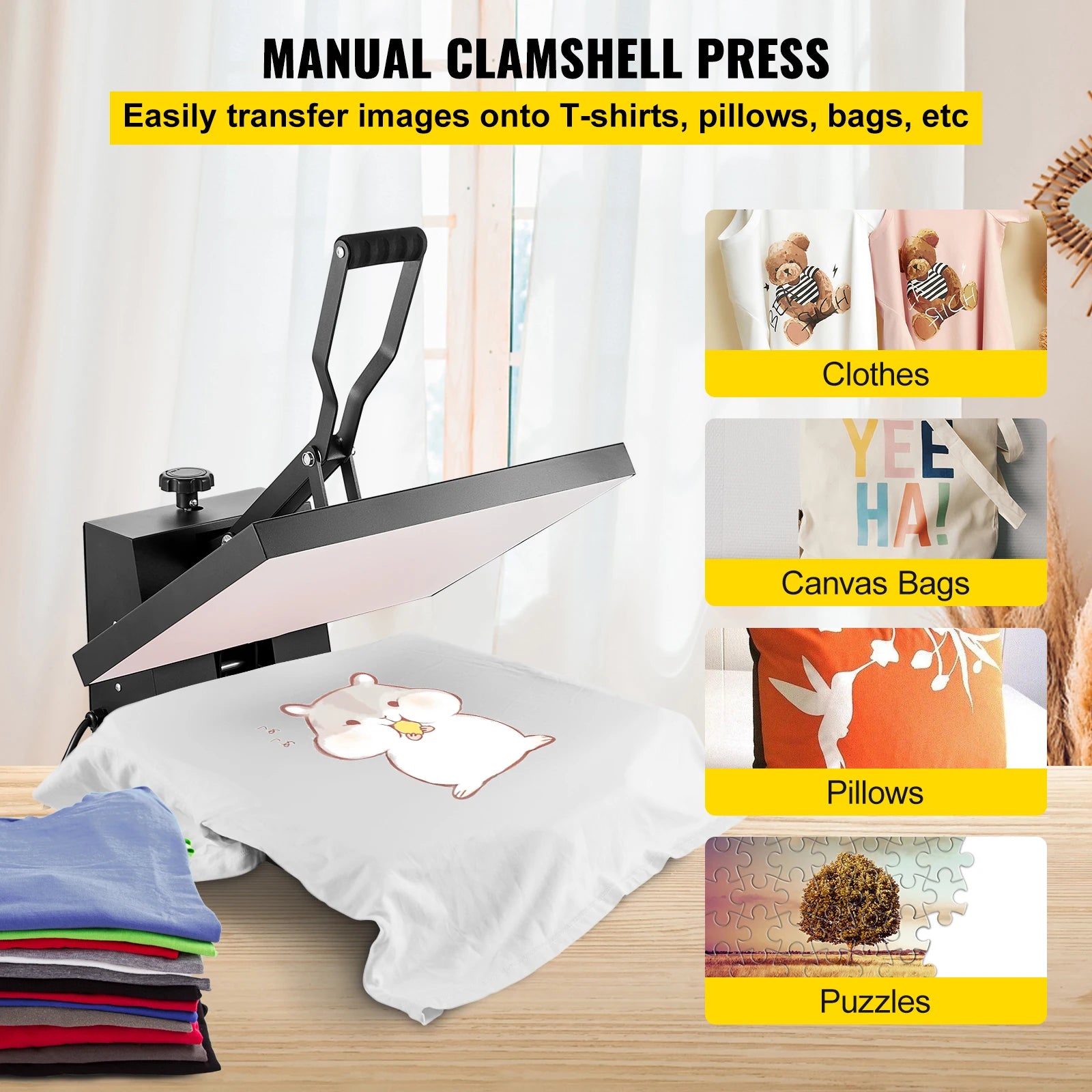 15x15 to 16x24 Heat Press Machine for T-Shirts & Sublimation