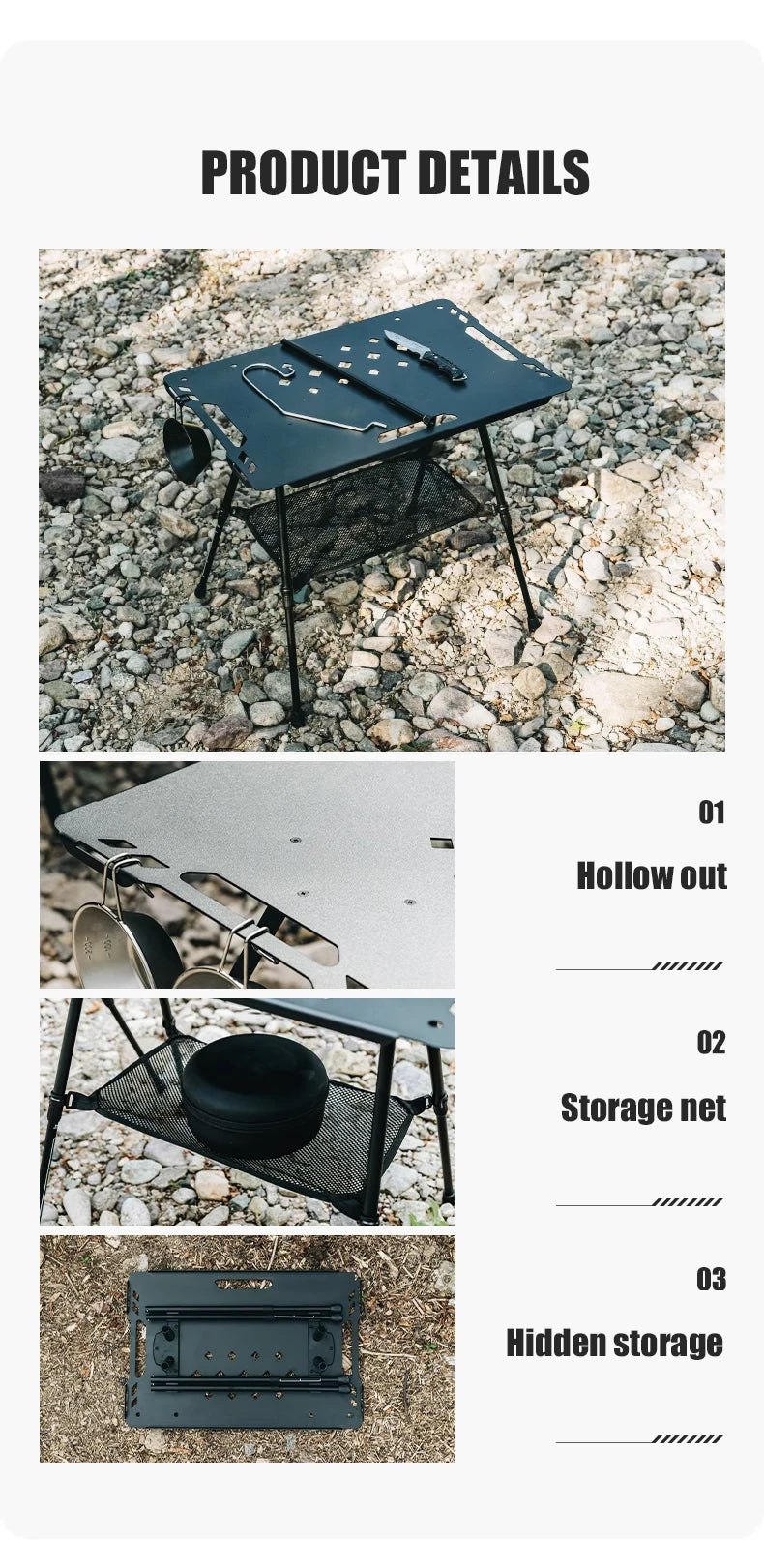 Aluminum Alloy IGT Tactical Folding Table with Adjustable Legs
