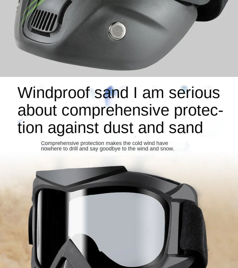 Goggles Full Face Hd Transparent Fog-proof Sand-proof Electric Welding Protective Glasses Versatile Breath-proof Windproof Mask 