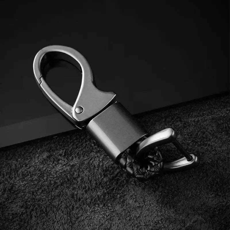 Creative Braided Rope Metal Keychain Durable Key Ring Pendant for Men Personalized Auto Car Key Holder Accessory