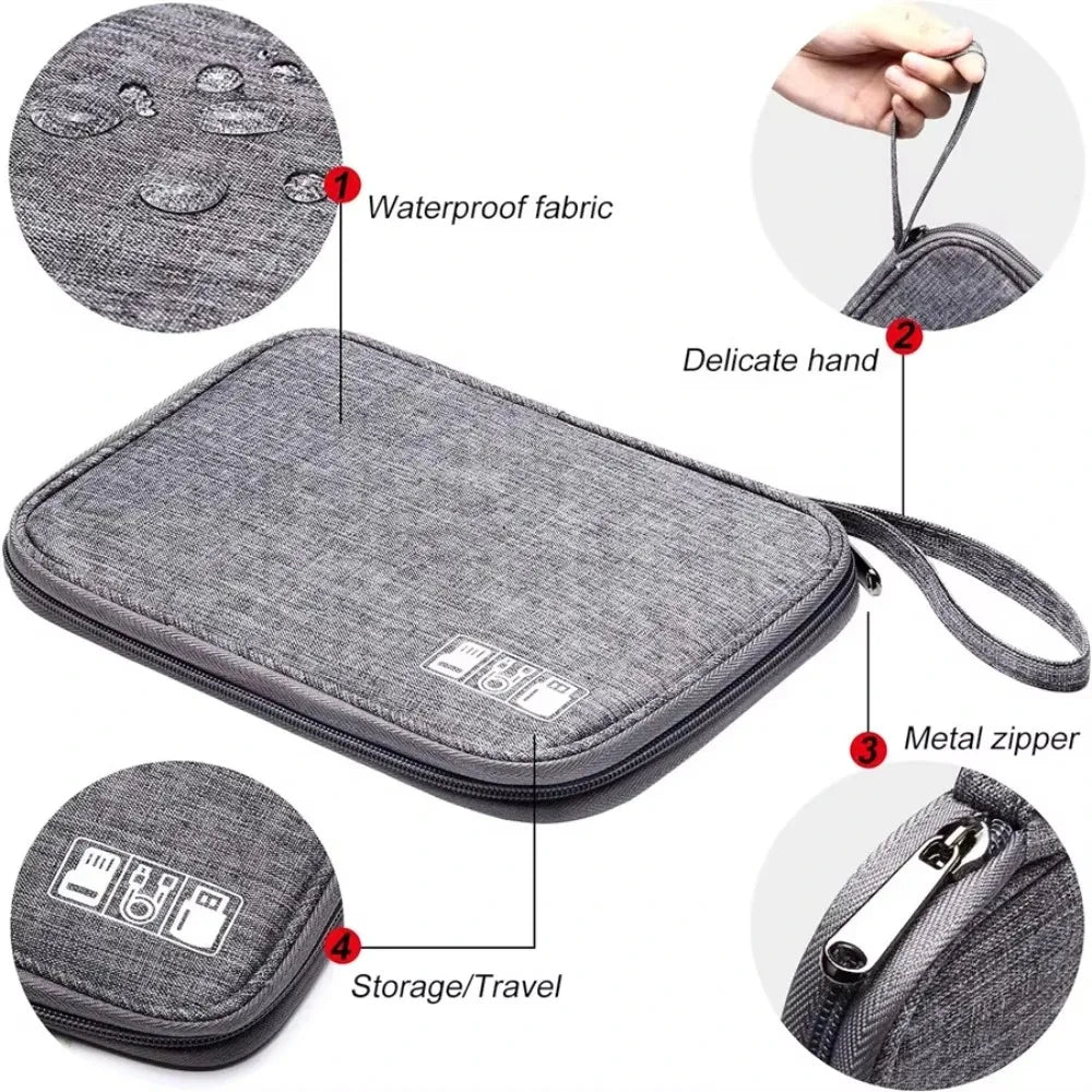 Zipped Cable and Accessories Organiser - 25cm