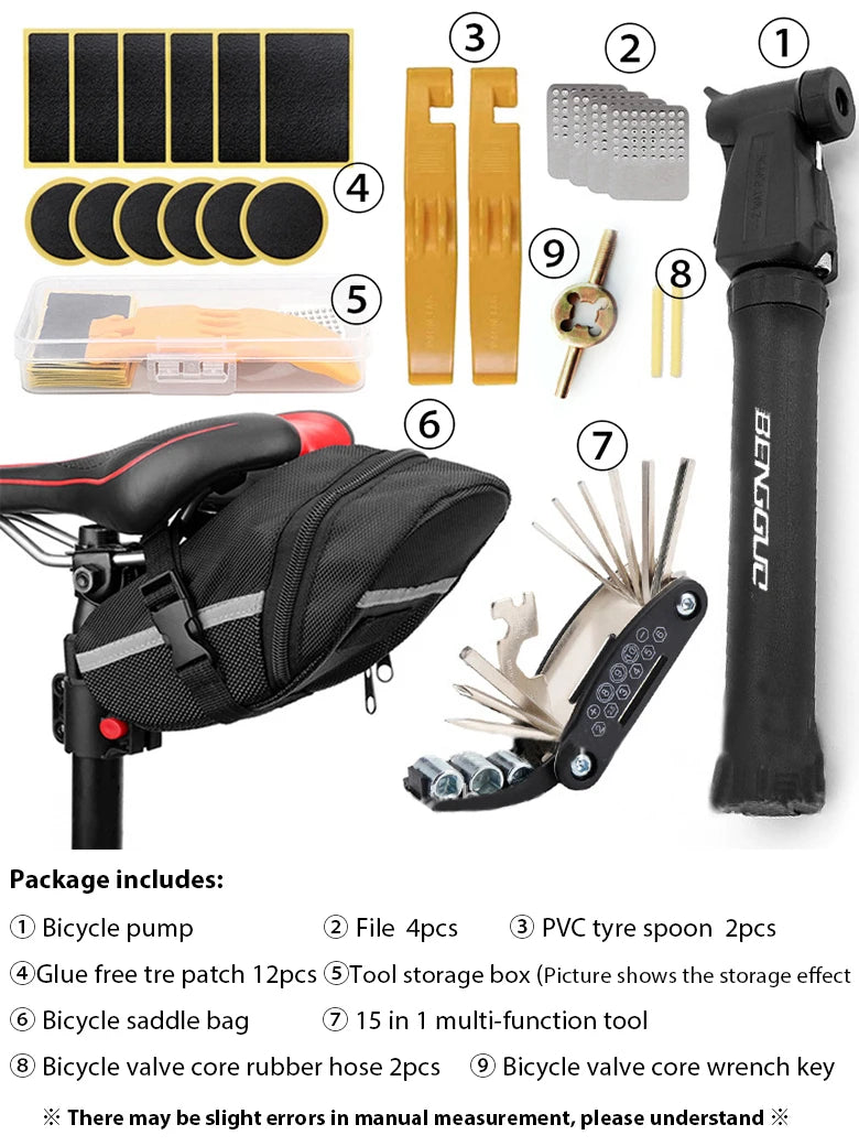 Portable Bicycle Repair Tool Kit - Options
