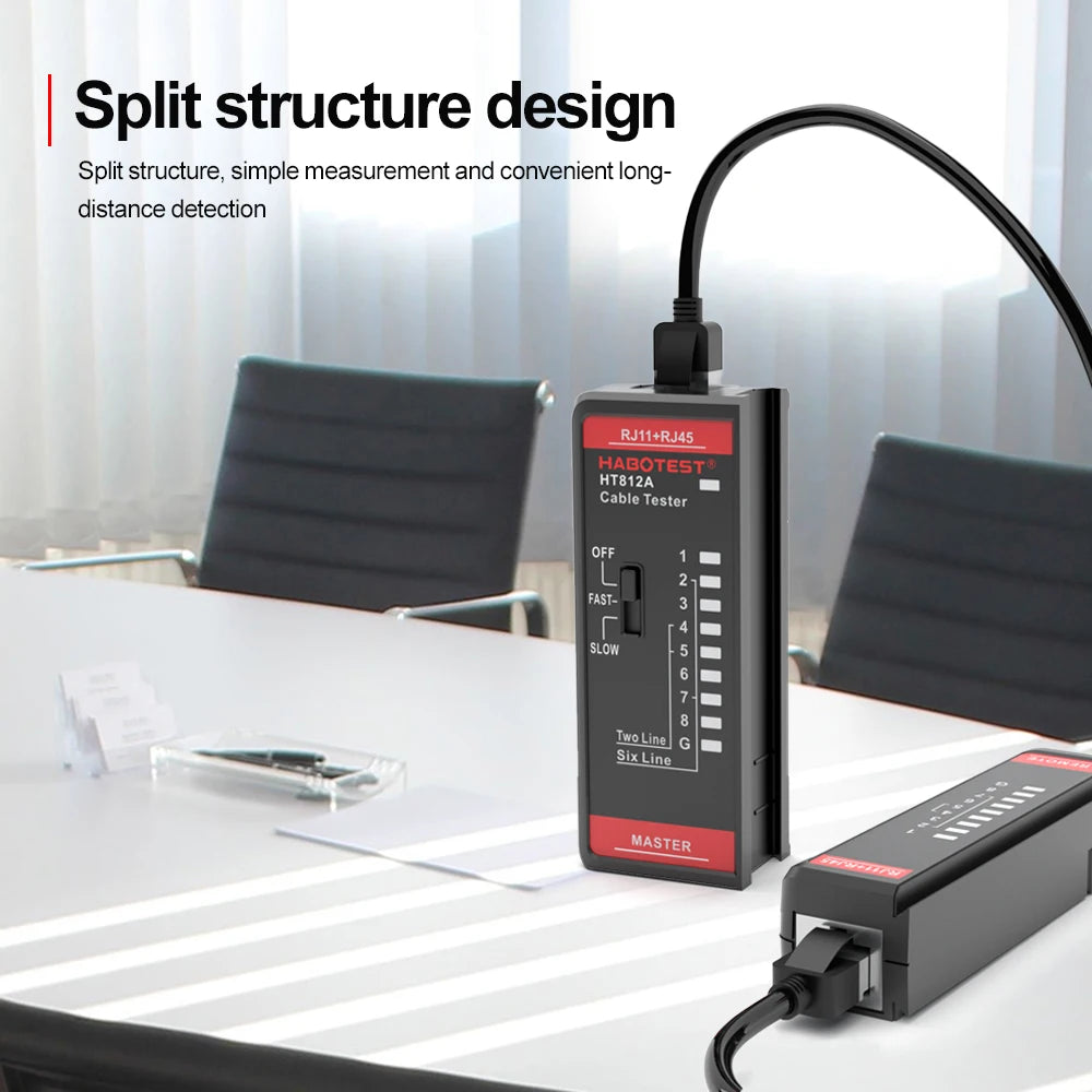 HT812A RJ45 and RJ11 Cable Tester
