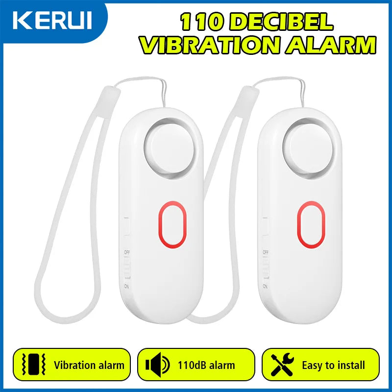 110dB Loud Vibration Detector Alarm for Door and Window