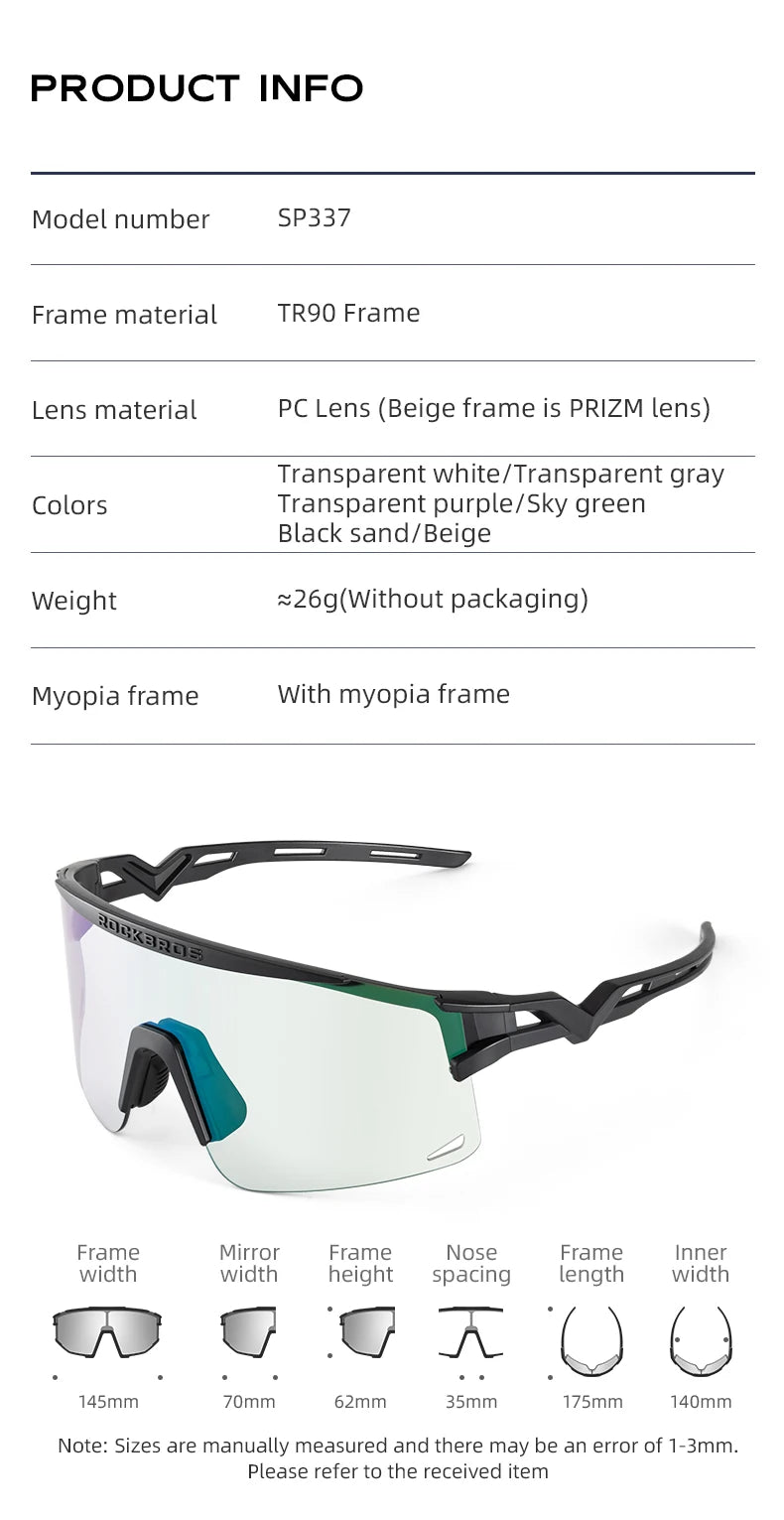 Photochromic Cycling Glasses with Anti-Fog Protection
