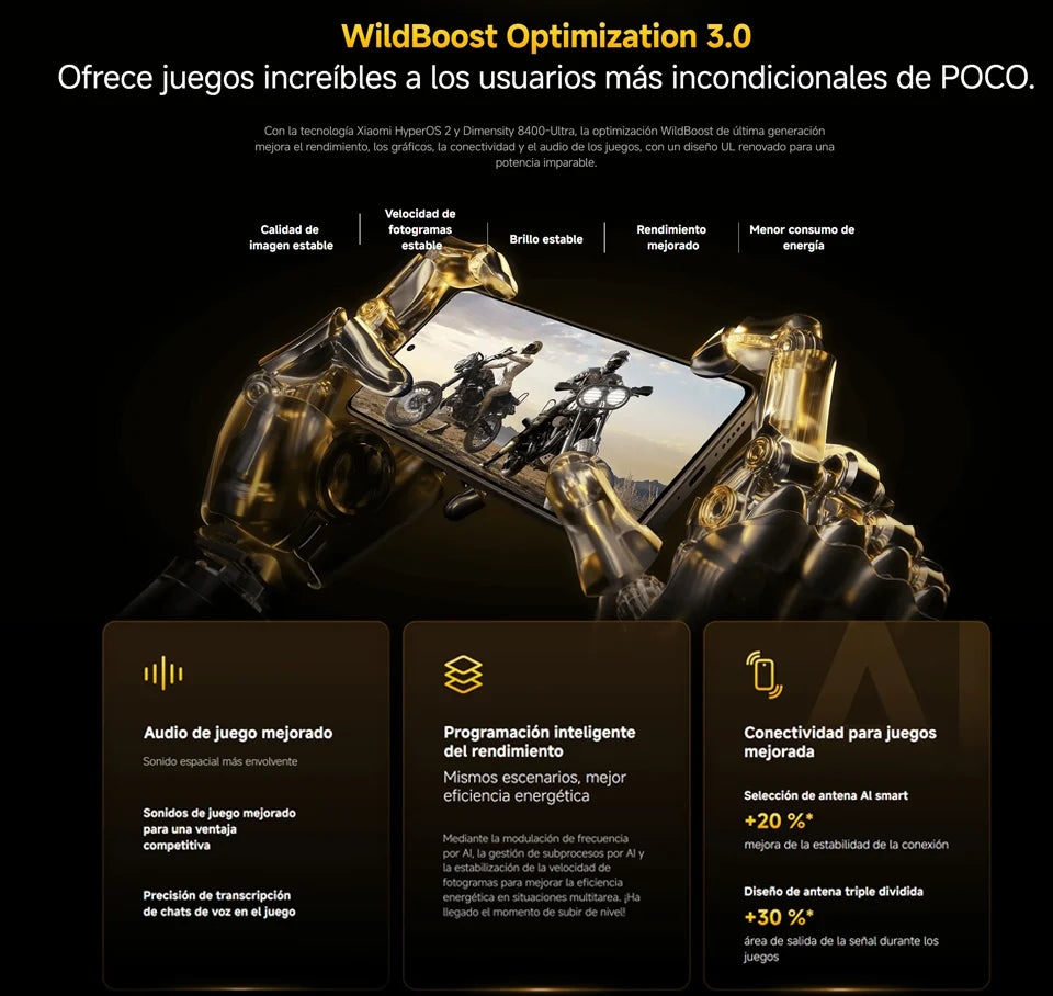 POCO X7 Pro 5G NFC Smartphone con display AMOLED 1.5K