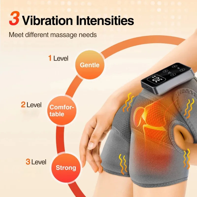 Multifunction Knee Protection Massager 3 Levels Vibrations Massage 5 Levels Hot Compress Leg Joint Muscle Relax Heating Knee Pad 
