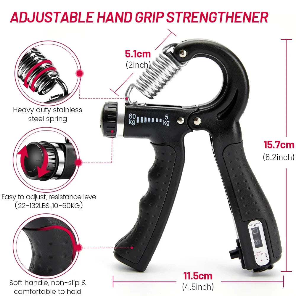 Grip Strength Trainer Kit 1-6 Pack Hand Grip Strengthener for Muscle Building and Injury Recover hand rehabilitation training 