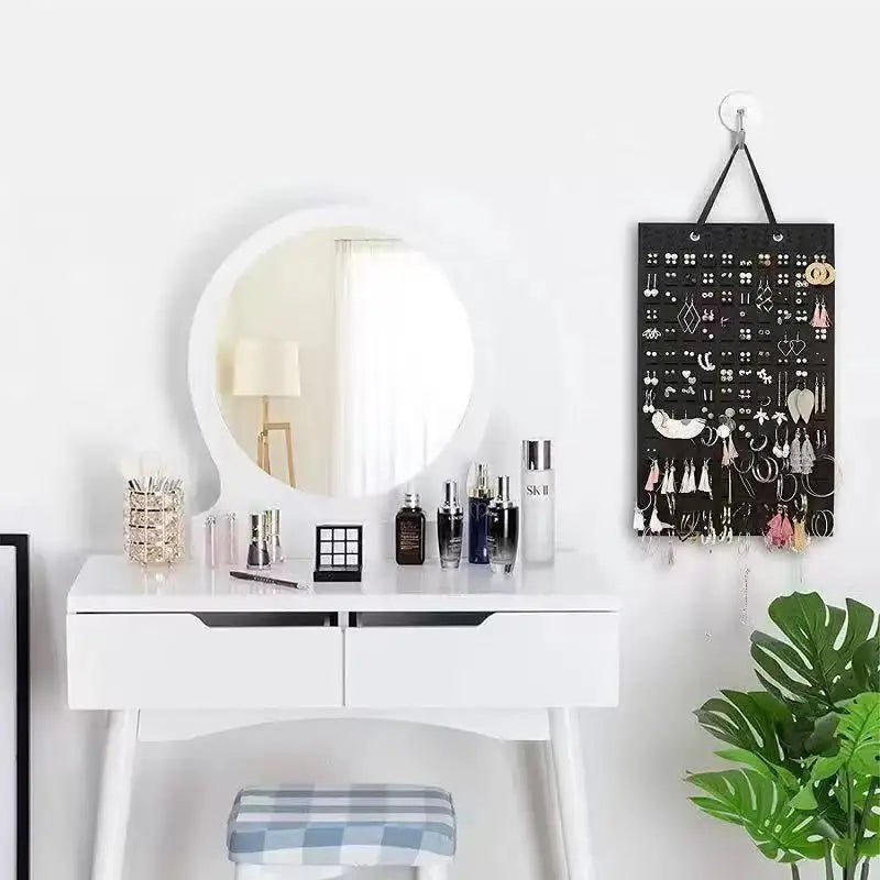 Wall-Mounted Felt Jewellery Organiser for Earrings and Pins