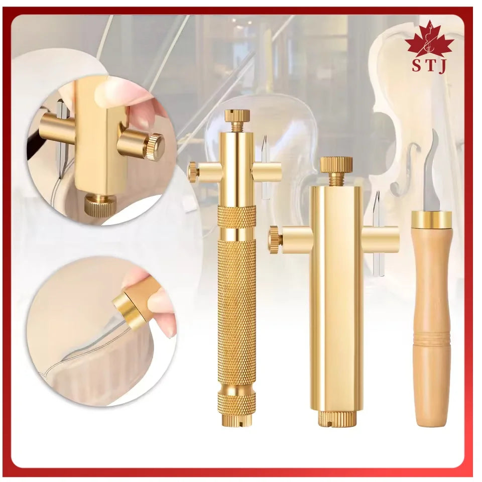 Purfling Groove and Cleanup Tools for Violin and Cello